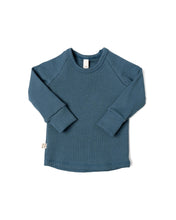 Load image into Gallery viewer, rib knit long sleeve tee - admiral blue