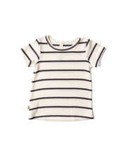 Load image into Gallery viewer, rib knit tee - fudge stripe