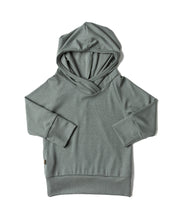 Load image into Gallery viewer, rib knit trademark hoodie - agave green