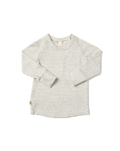 Load image into Gallery viewer, rib knit long sleeve tee - fog stripe