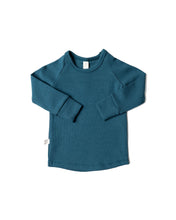 Load image into Gallery viewer, rib knit long sleeve tee - neptune
