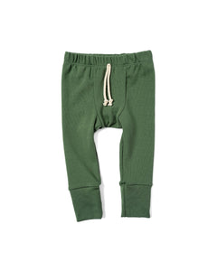 rib knit pant - sea pine