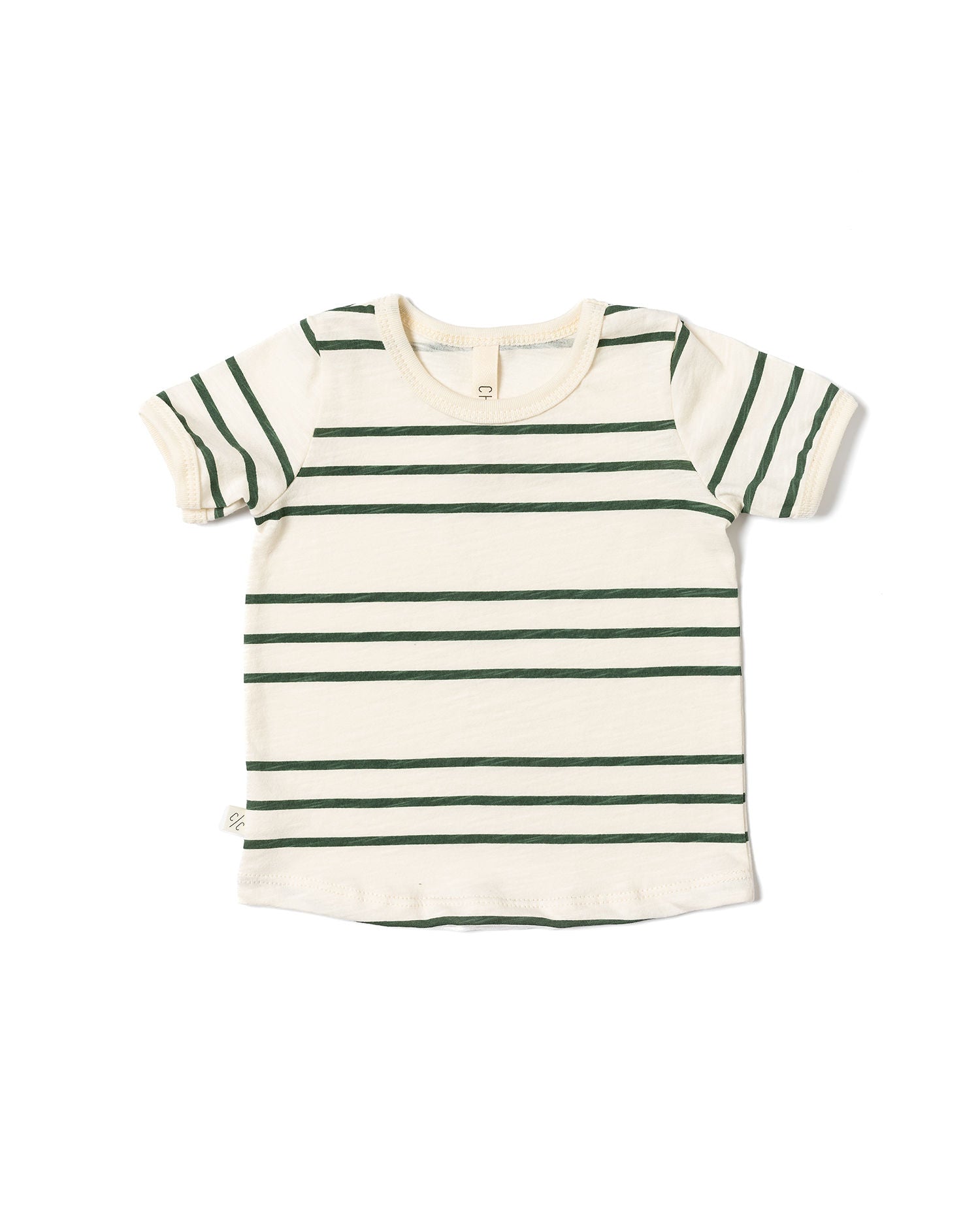 ringer tee - triple stripe golf green – Childhoods Clothing