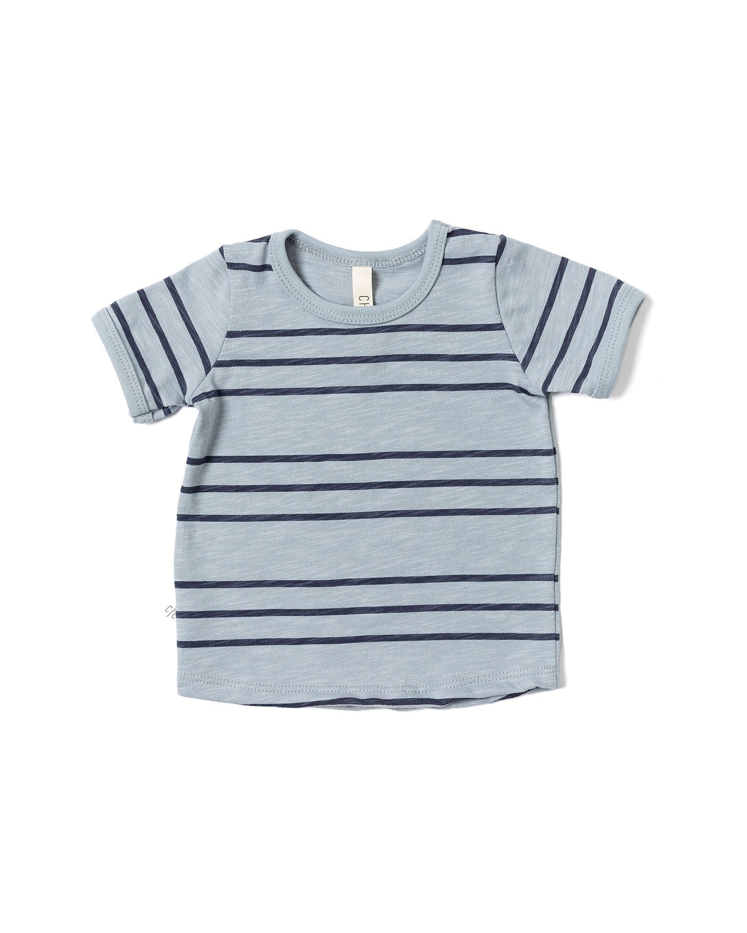 ringer tee CO  - triple stripe on quarry