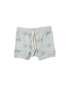 rib knit shorts - seashells