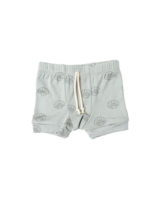 rib knit shorts - seashells