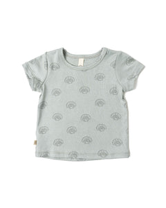 rib knit tee - seashells