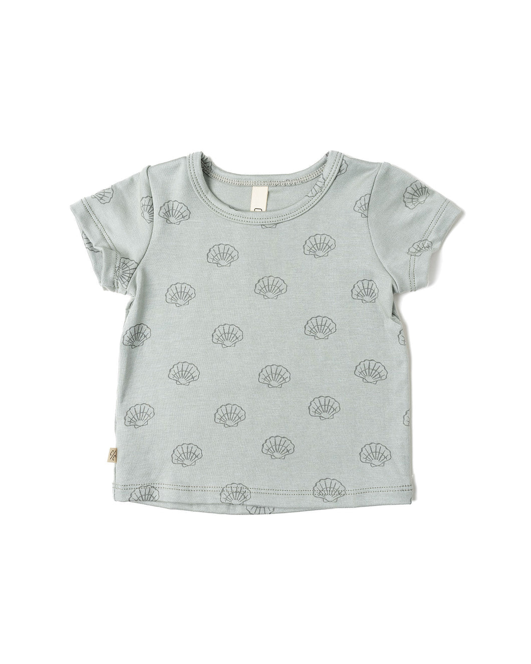 rib knit tee - seashells