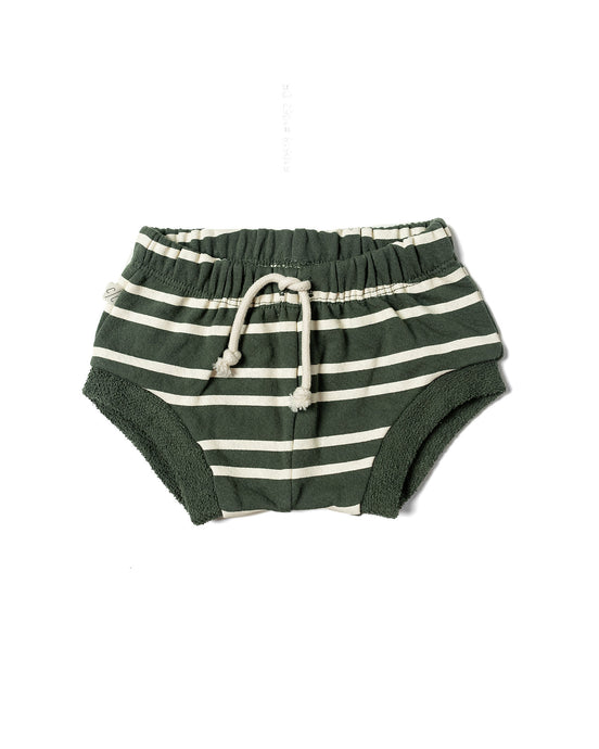 shorties - heritage green stripe