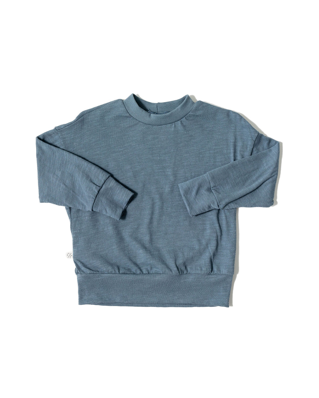 slub boxy sweatshirt - rainwater