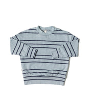Load image into Gallery viewer, slub boxy sweatshirt - triple stripe on quarry