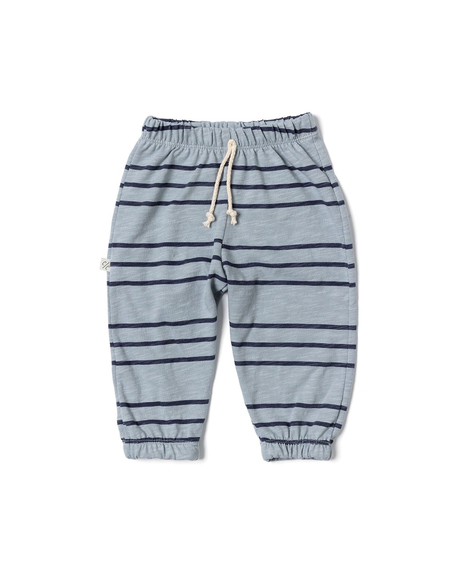 slub vintage sweatpant CO - triple stripe on quarry