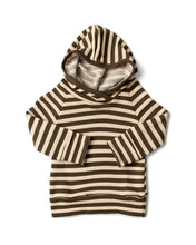 Load image into Gallery viewer, trademark raglan hoodie - dark fatigue beige stripe