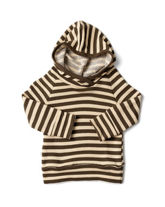 trademark raglan hoodie - dark fatigue beige stripe