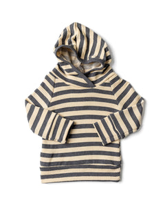 trademark raglan hoodie - iron gray beige stripe