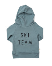 Load image into Gallery viewer, trademark raglan hoodie - ski team on rainwater