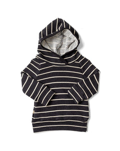 trademark raglan hoodie - raven beige stripe