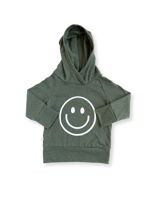 jersey trademark raglan hoodie - smile on heather thyme