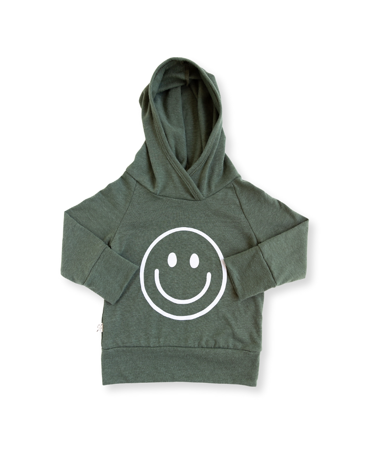 jersey trademark raglan hoodie - smile on heather thyme