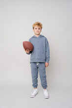 Load image into Gallery viewer, classic sweat set - bolts on mineral blue