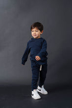 Load image into Gallery viewer, rib knit hoodie set - collegiate blue