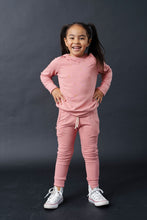 Load image into Gallery viewer, rib knit hoodie set - dusty rose