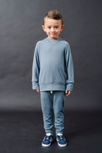 Load image into Gallery viewer, rib knit hoodie set - shadow blue