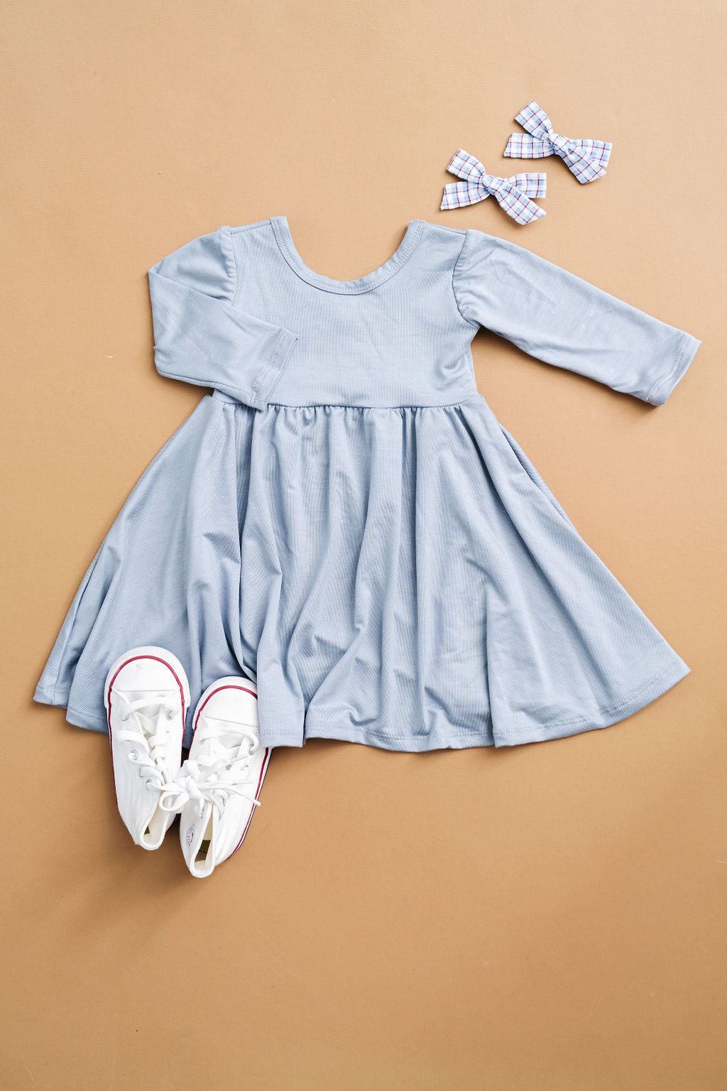 3/4 sleeve swing dress - whale