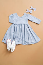 Load image into Gallery viewer, 3/4 sleeve swing dress - whale