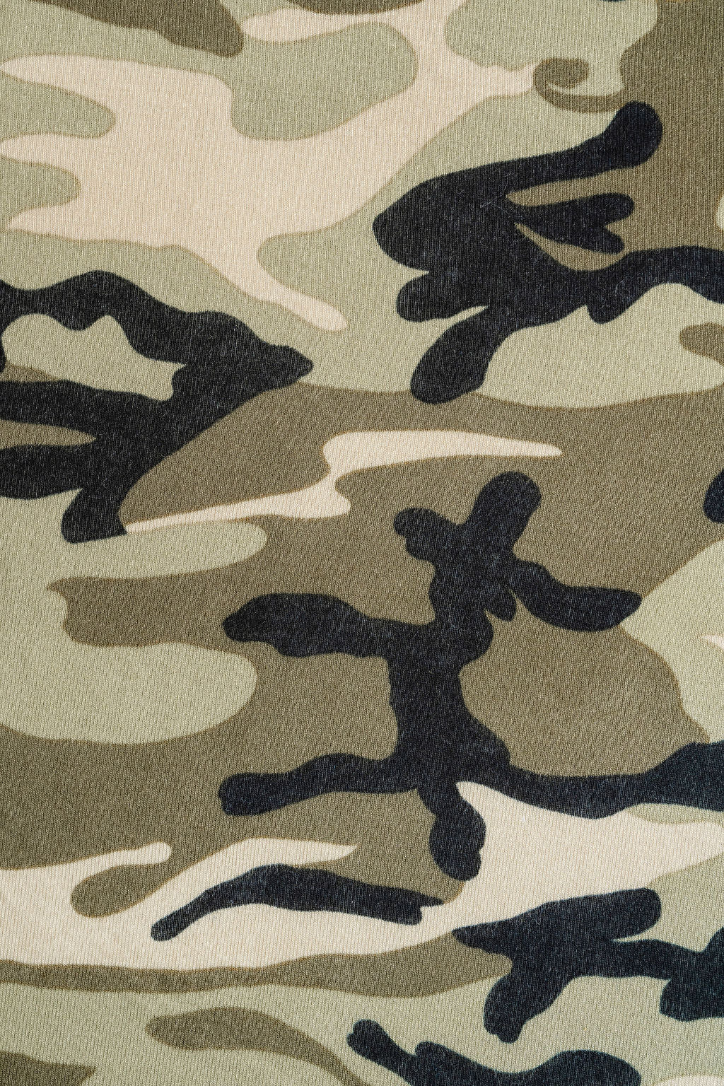 rib knit long sleeve tee - camouflage