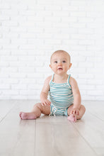 Load image into Gallery viewer, rib knit camisole - aqua stripe