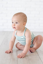 Load image into Gallery viewer, rib knit camisole - aqua stripe