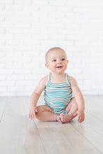 Load image into Gallery viewer, rib knit camisole - aqua stripe