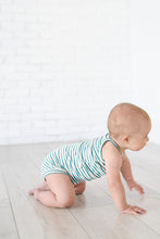 Load image into Gallery viewer, rib knit bloomers - aqua stripe