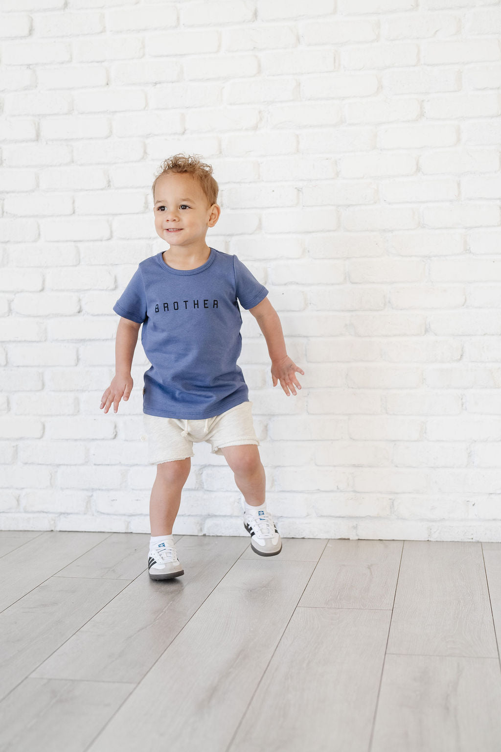 basic tee - brother on ink blue
