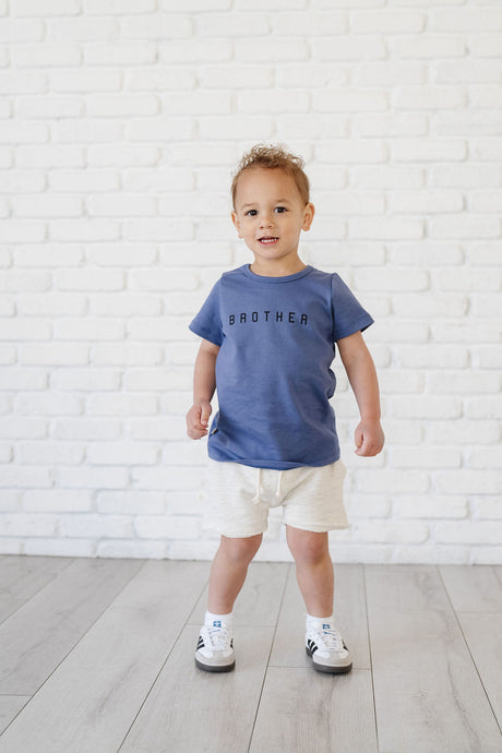 basic tee - brother on ink blue