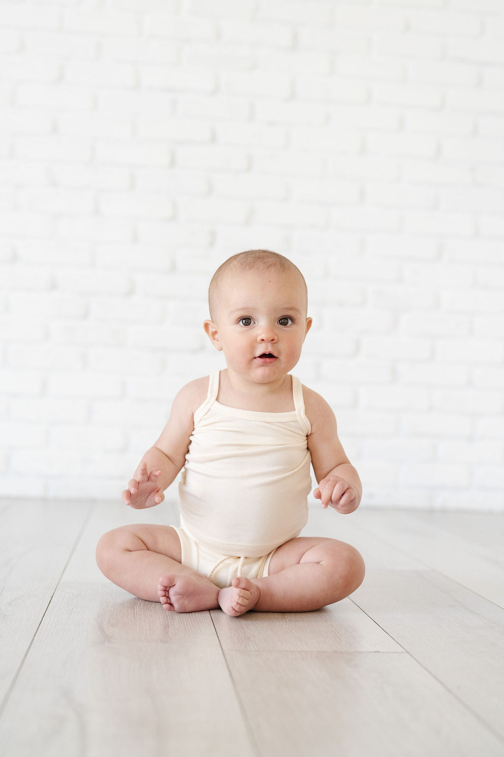 rib knit bloomers - natural