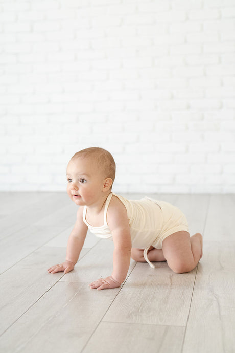 rib knit bloomers - natural
