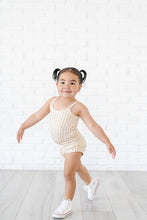 Load image into Gallery viewer, rib knit camisole - tan gingham