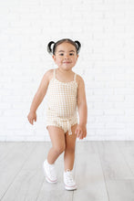 Load image into Gallery viewer, rib knit bloomers - tan gingham