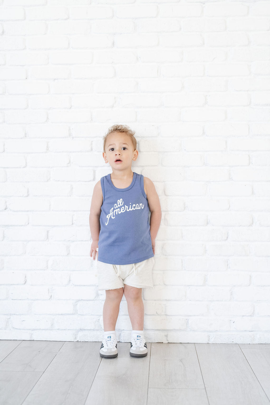 tank top - all american on ink blue