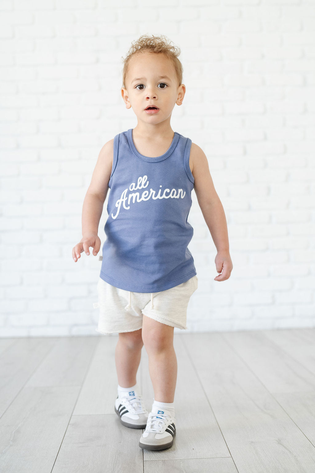 tank top - all american on ink blue