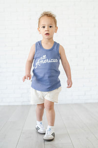 tank top - all american on ink blue