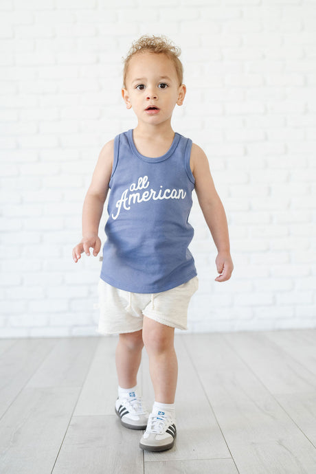 tank top - all american on ink blue