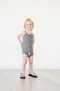 rib knit bloomers - iron gray