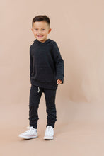 Load image into Gallery viewer, trademark raglan hoodie - heather black