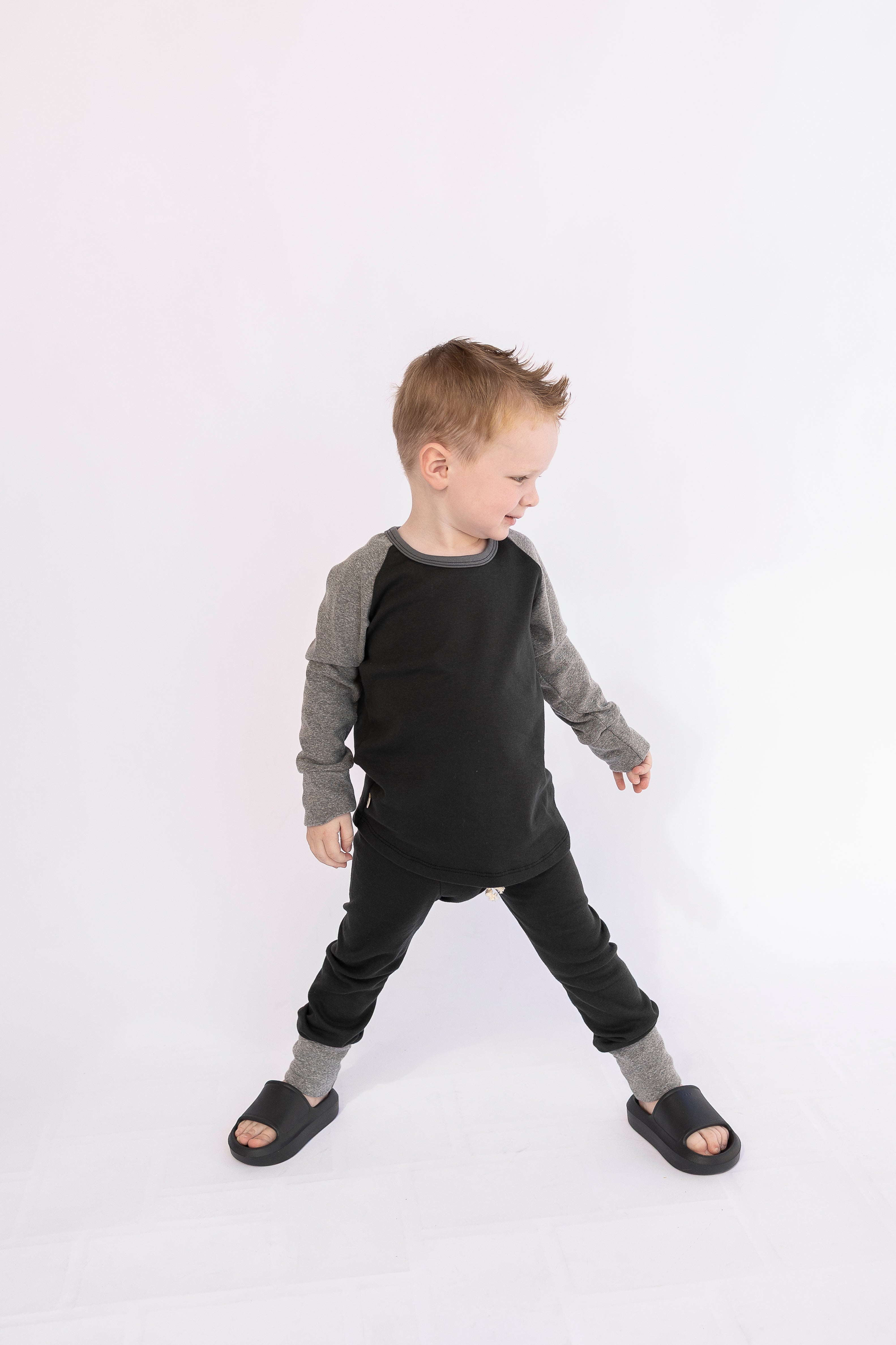 rib knit pant - shade - heather gray