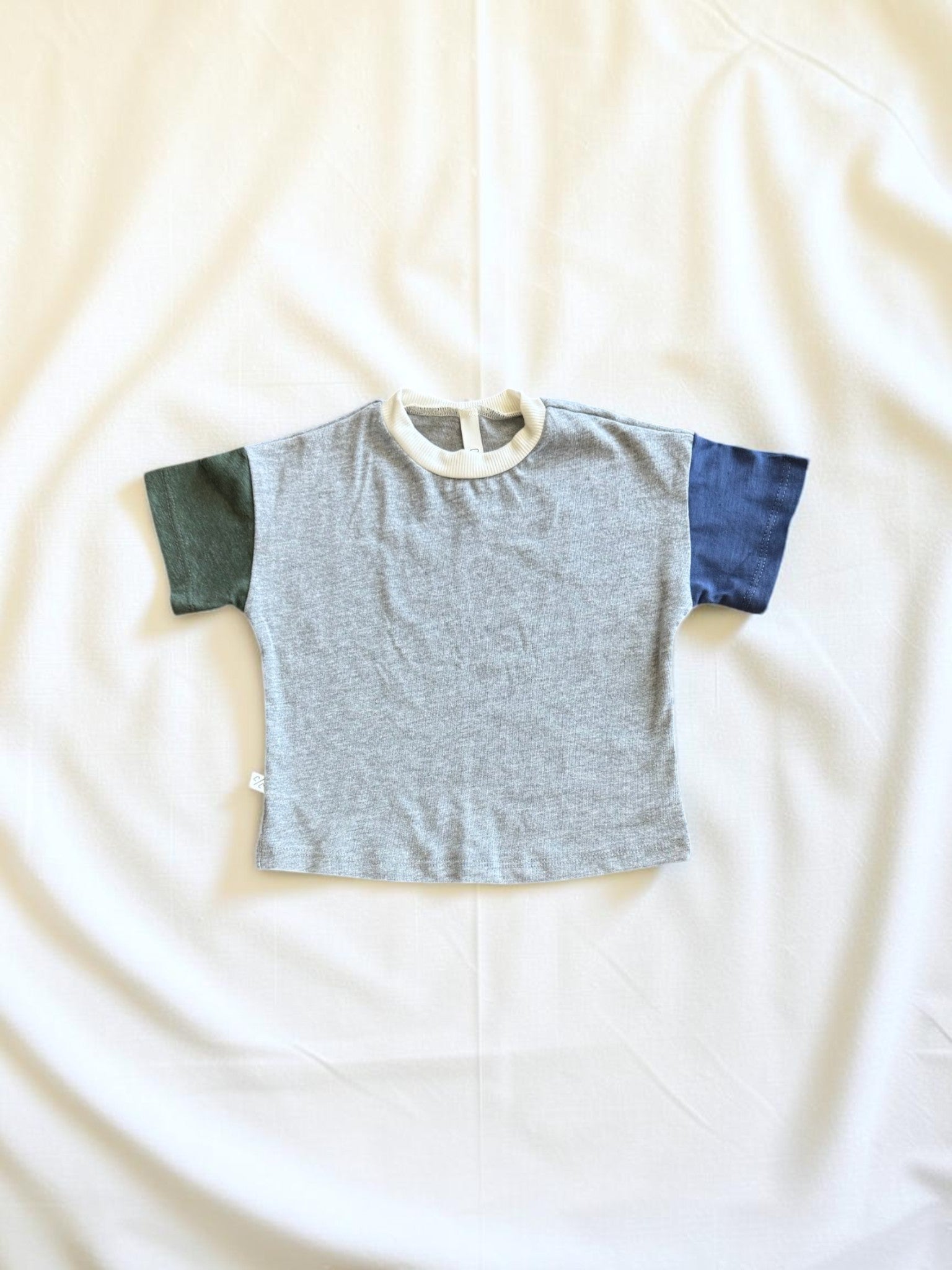 colorblock boxy tee - cream