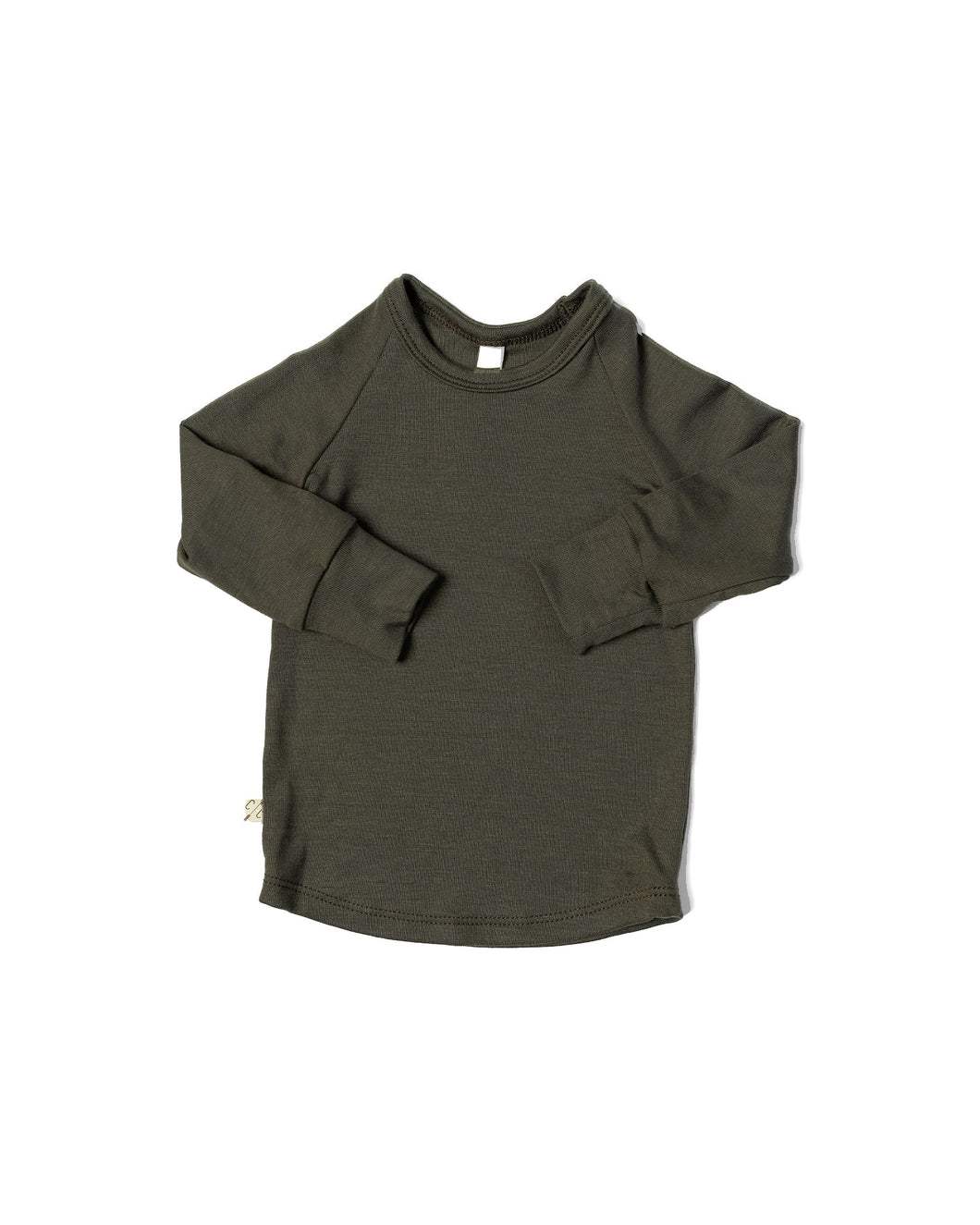 rib knit long sleeve tee - fraser fir