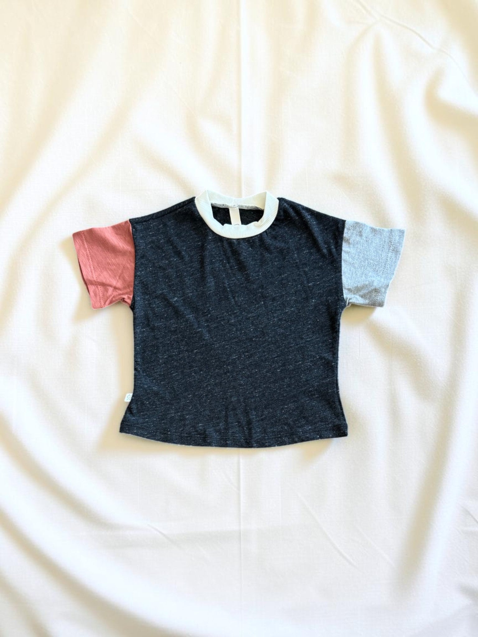 colorblock boxy tee - granite